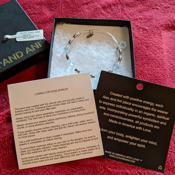 Alex and Ani Swarovski crystal and metal bangle - Picture 2 of 6